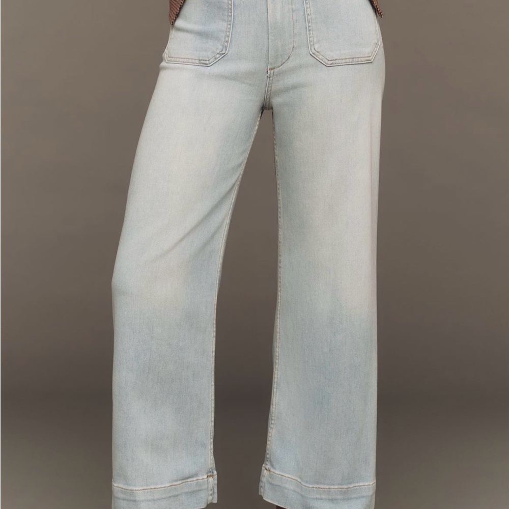 Maeve Light Wash Flare Jeans